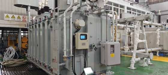 Fiber optic online monitoring of intelligent high voltage level (110KV) hybrid insulated oil transformers in substations