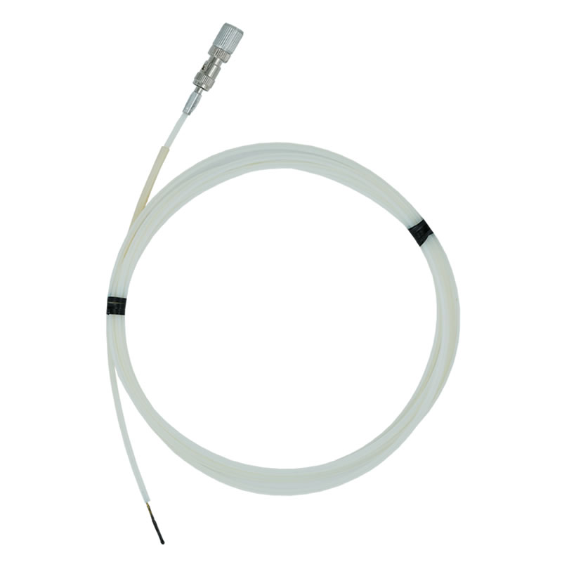 Fluorescent fiber optic temperature sensor