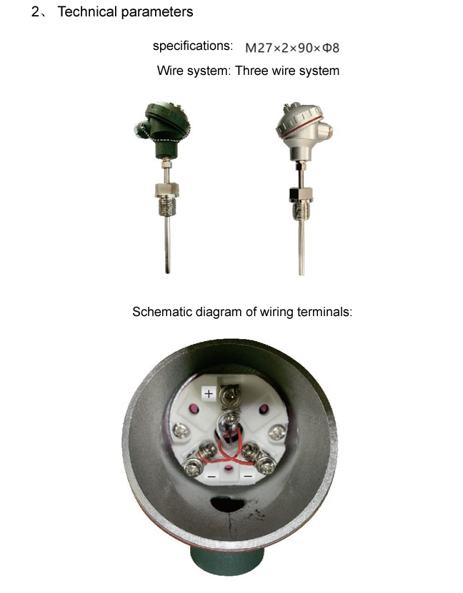 Oil immersed transformer PT100 temperature sensor - Temperature Sensor - 2
